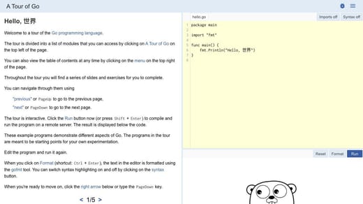Tour of Go